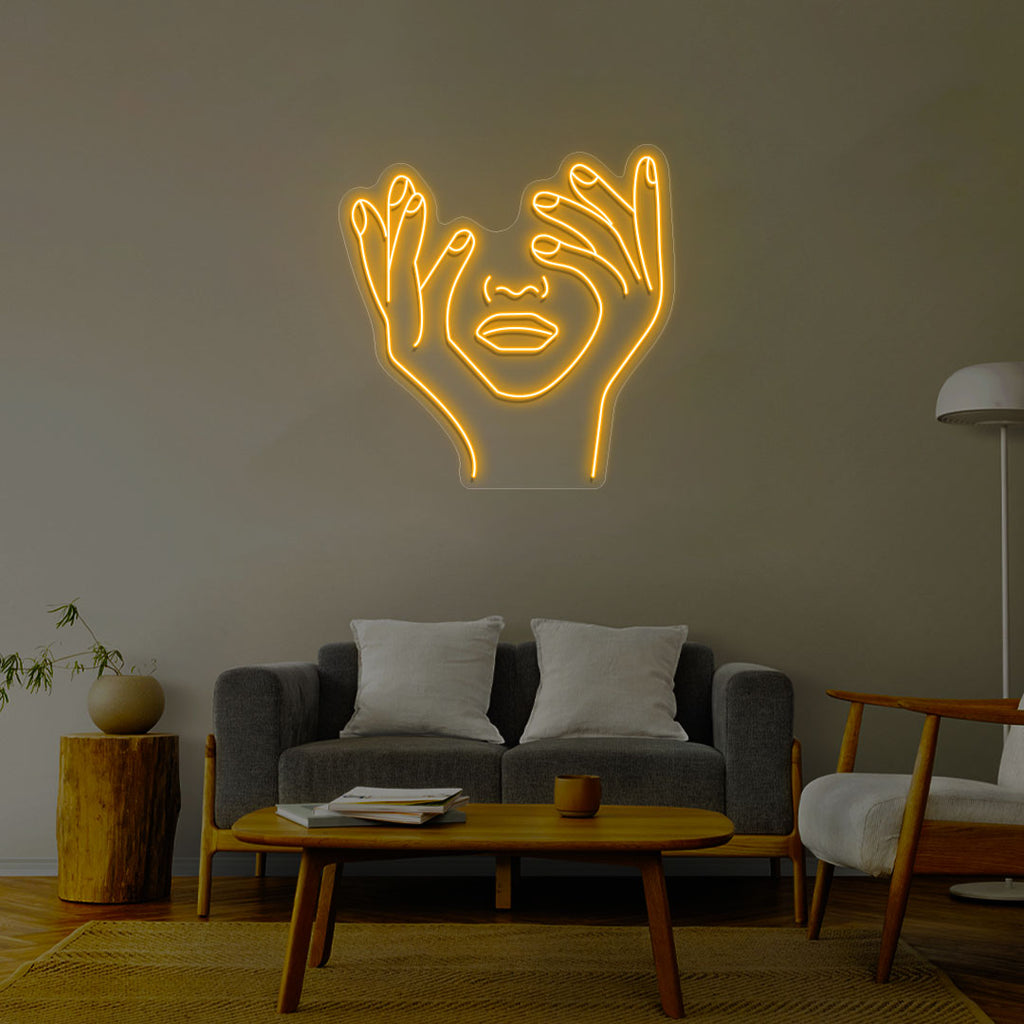 Aesthetic Face Neon Sign