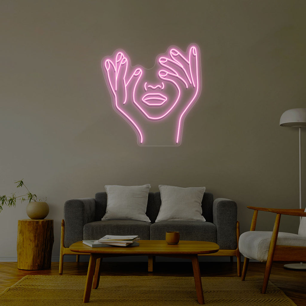 Aesthetic Face Neon Sign