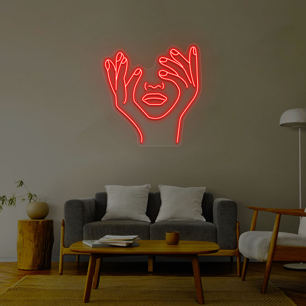 Aesthetic Face Neon Sign
