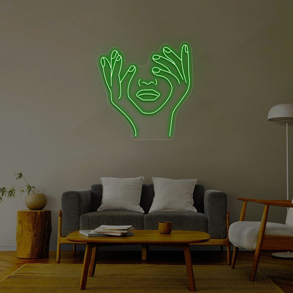Aesthetic Face Neon Sign