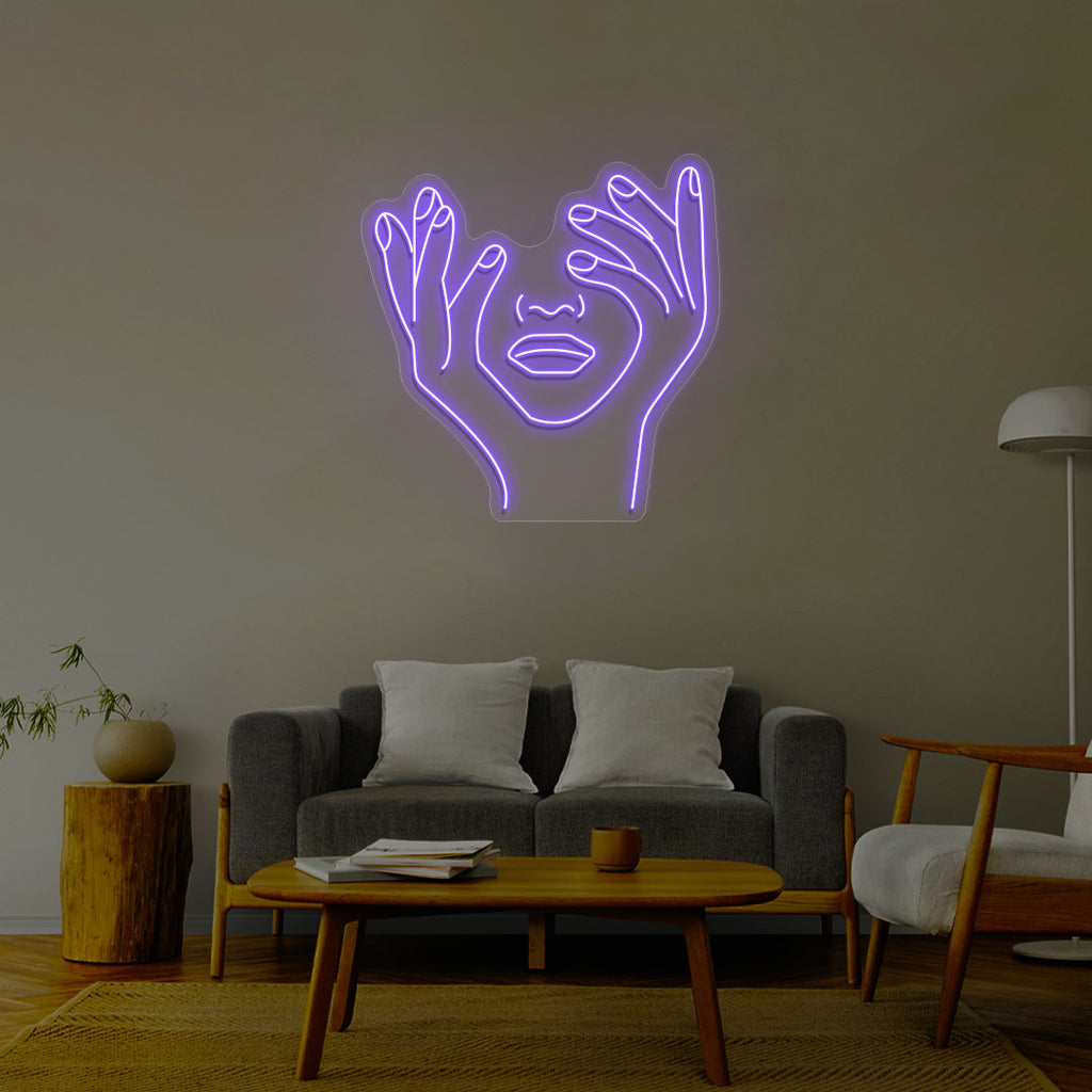 Aesthetic Face Neon Sign