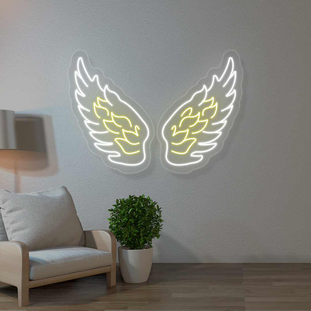 Angel Wings Multicolor Neon Sign