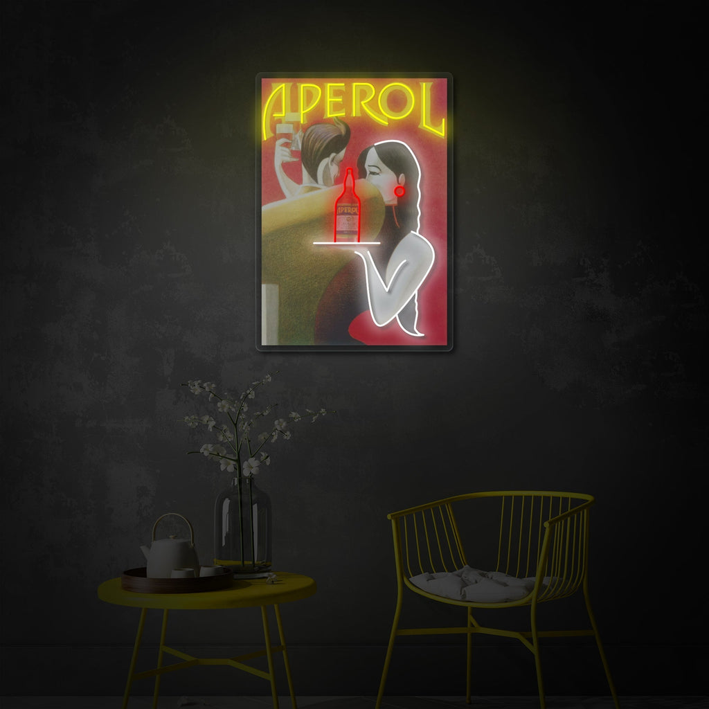 Aperol Poster LED Neon Sign | Bar Wall Art