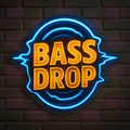 Bass Drop LED Neon Sign - Electronic Music Design - Sound Wave Energy - Blue & Orange Light