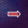 Beer Arrow Neon Sign - Multicolor