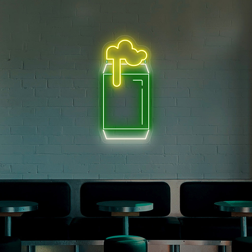 Beer Can Neon Sign - Multicolor