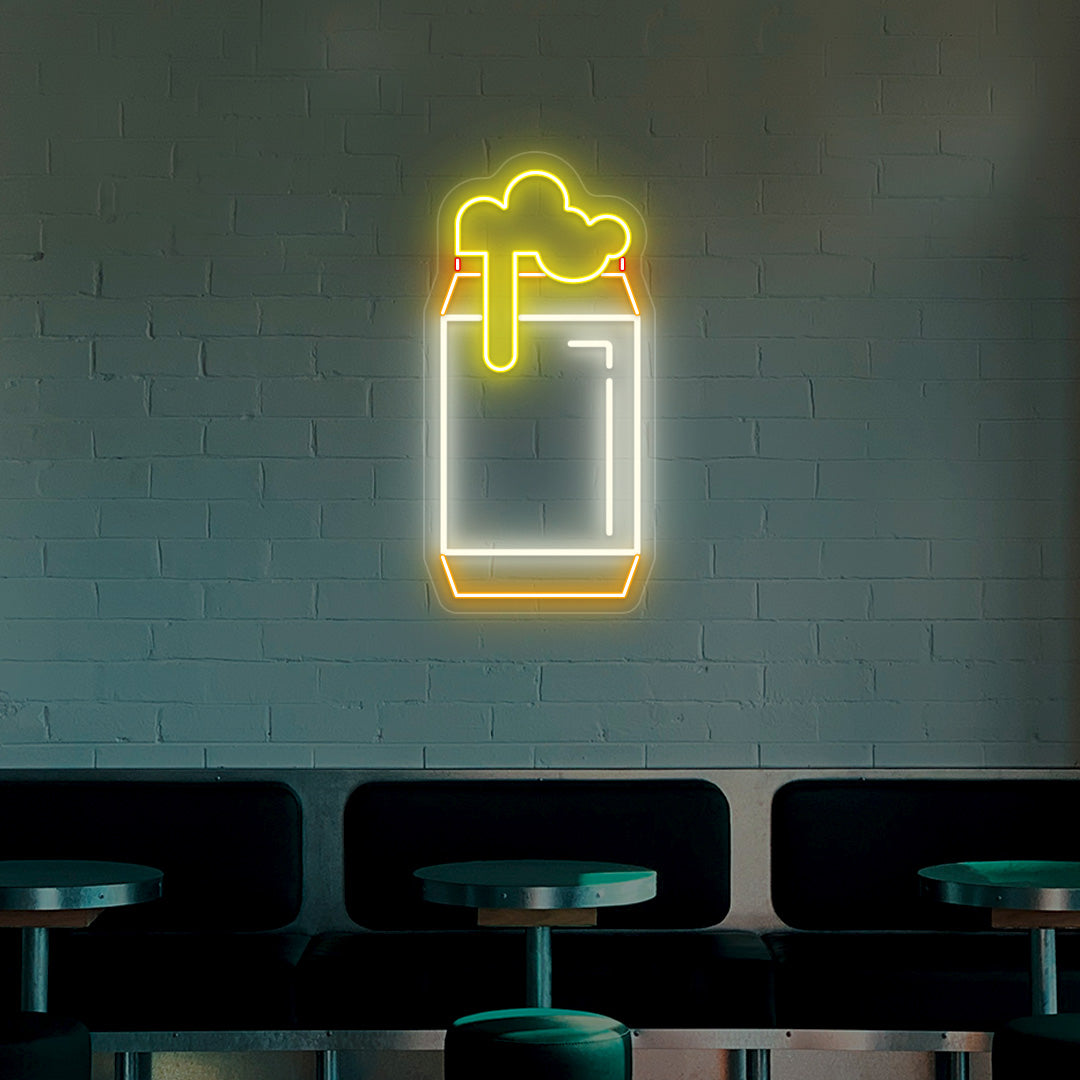 Beer Can Neon Sign - Multicolor