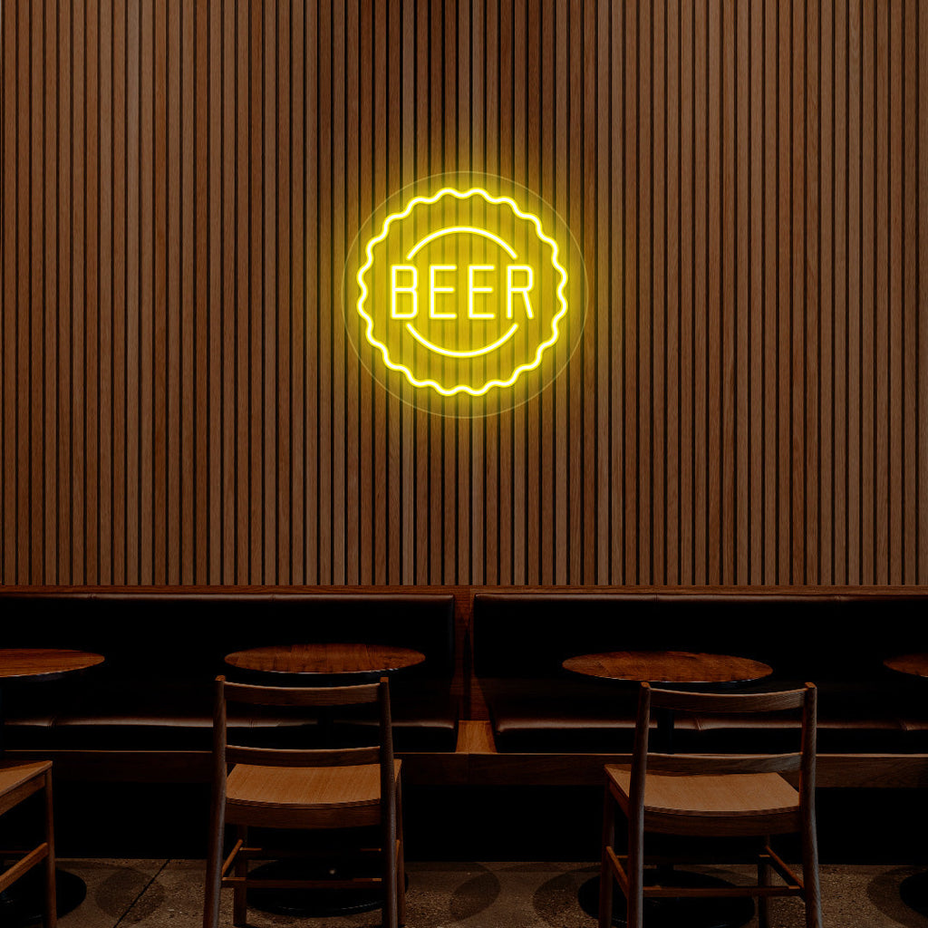 Beer Cap Neon Sign