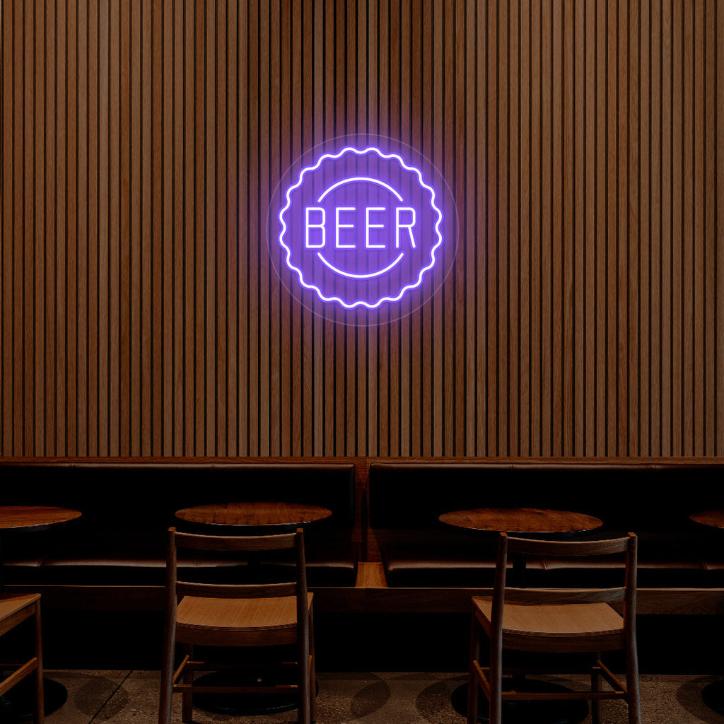 Beer Cap Neon Sign