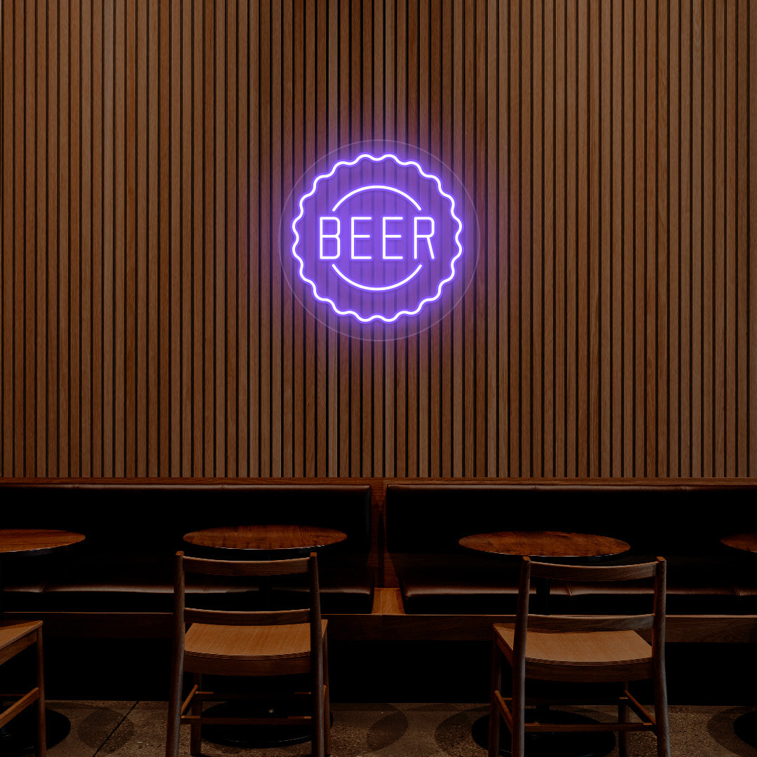 Beer Cap Neon Sign