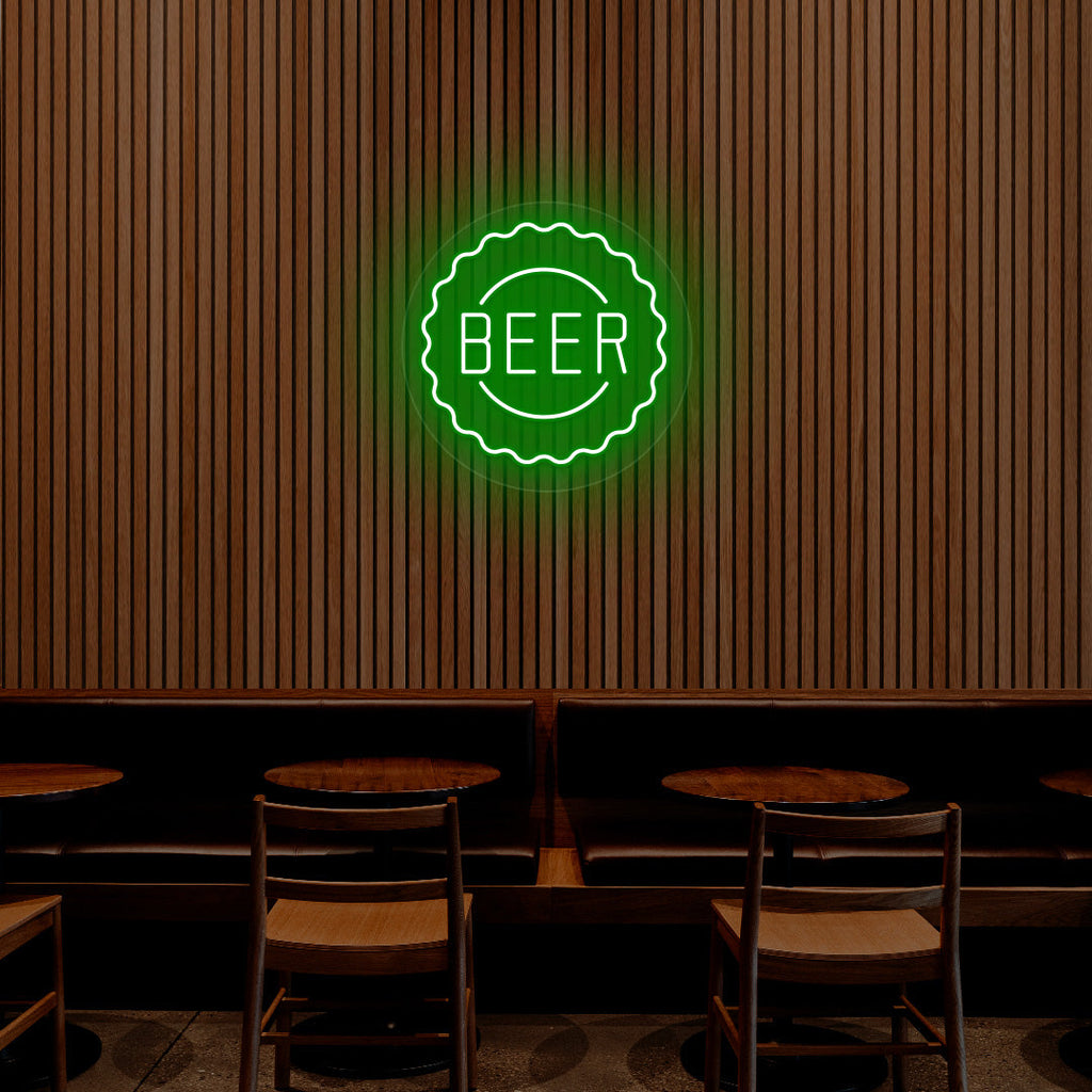 Beer Cap Neon Sign