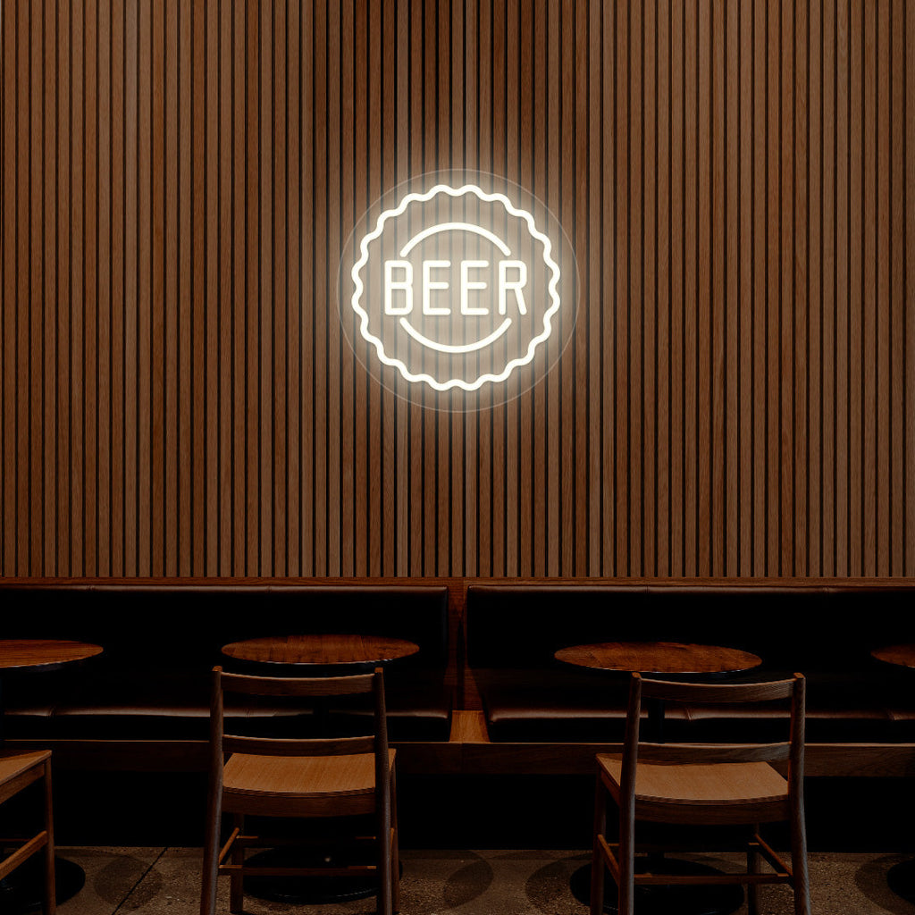 Beer Cap Neon Sign