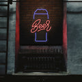Beer Glass Neon Sign Multicolor