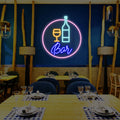 Bottle Glass Bar Neon Sign