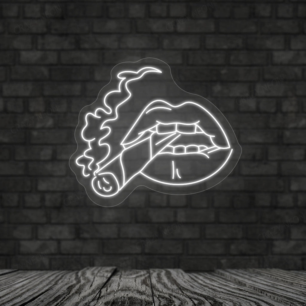 Cigarette in Mouth Neon Sign