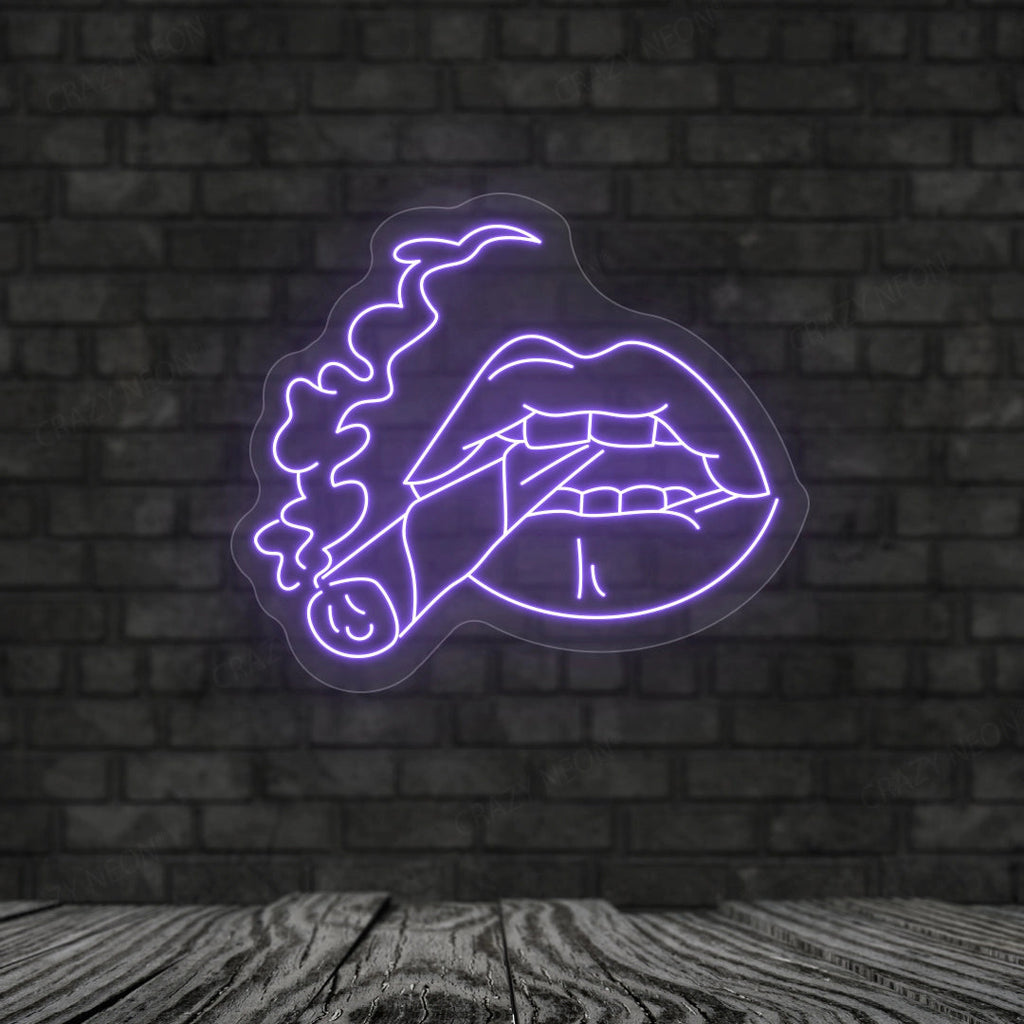 Cigarette in Mouth Neon Sign