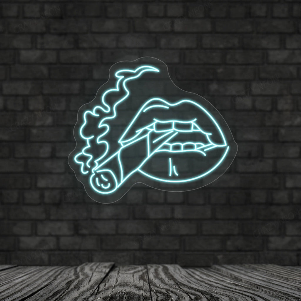 Cigarette in Mouth Neon Sign