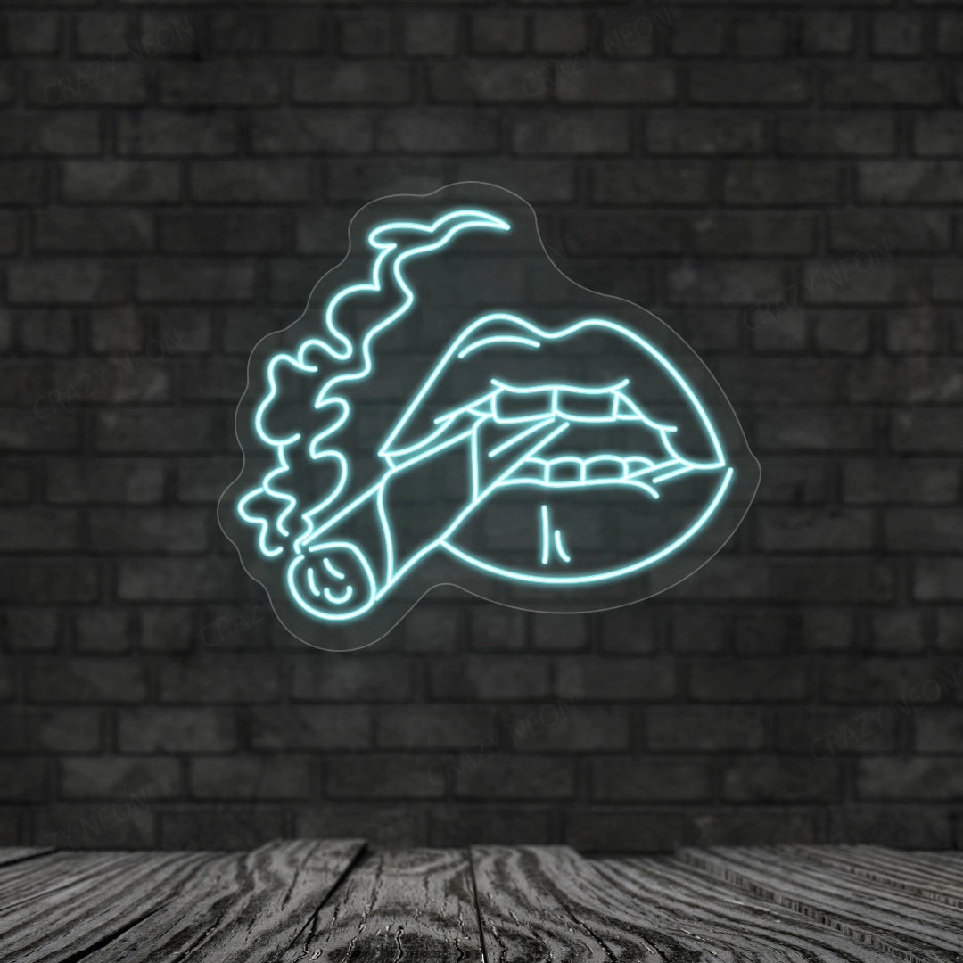 Cigarette in Mouth Neon Sign