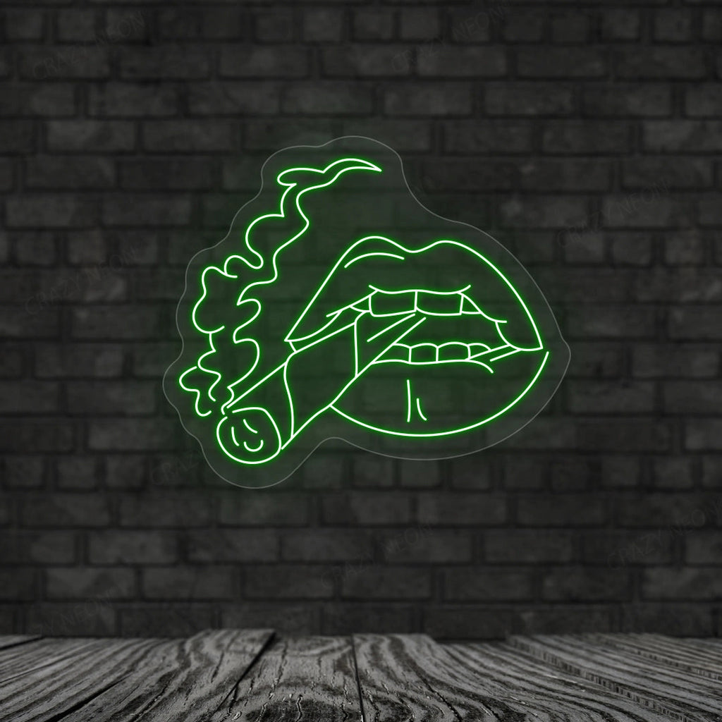 Cigarette in Mouth Neon Sign