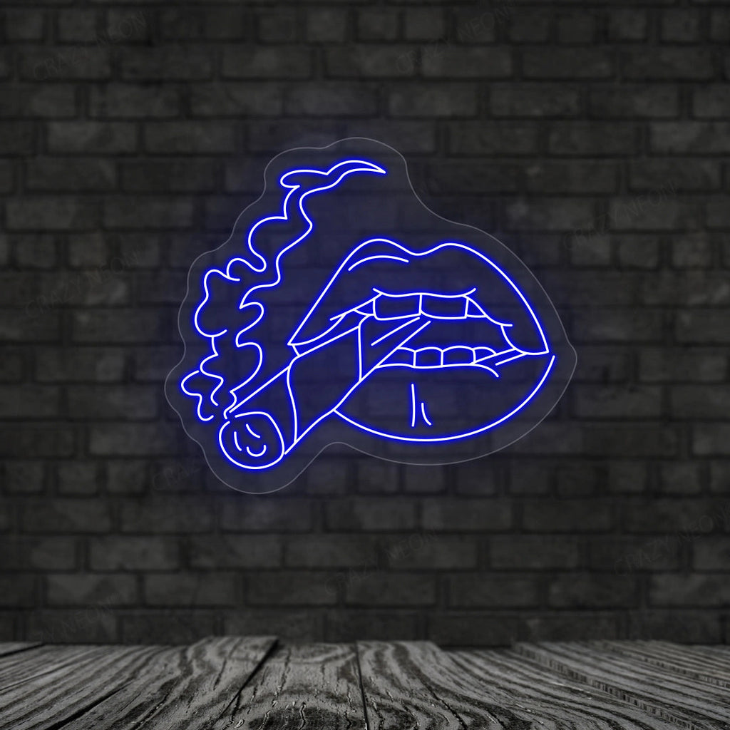 Cigarette in Mouth Neon Sign