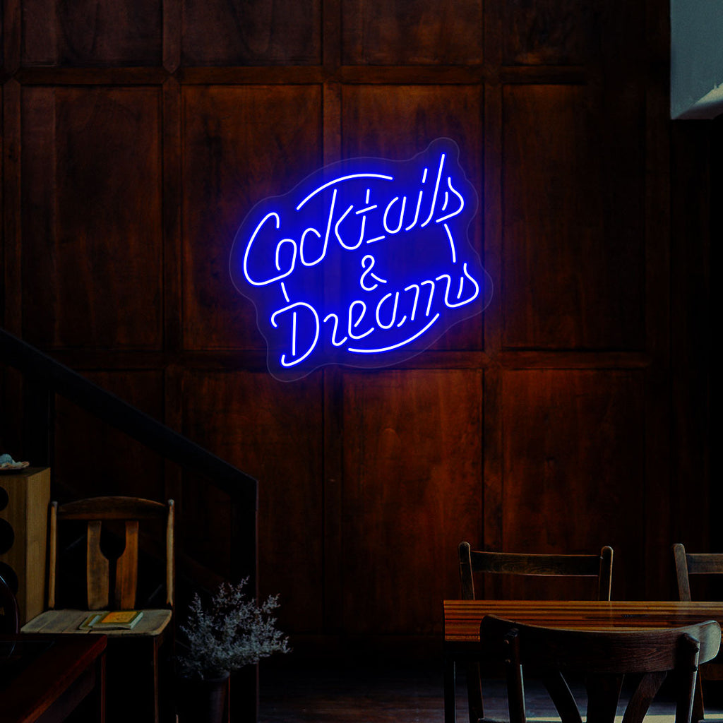 Cocktails and Dreams Neon Sign