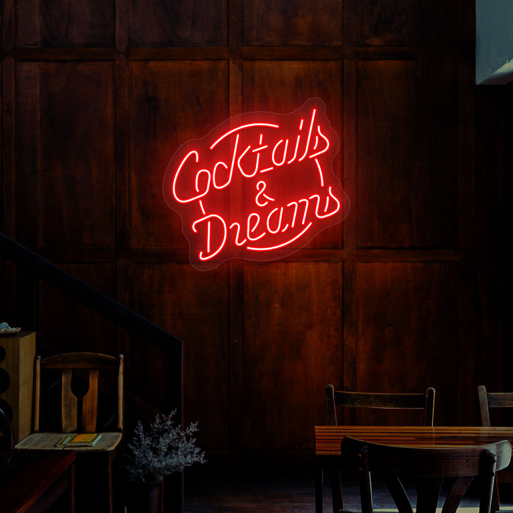 Cocktails and Dreams Neon Sign