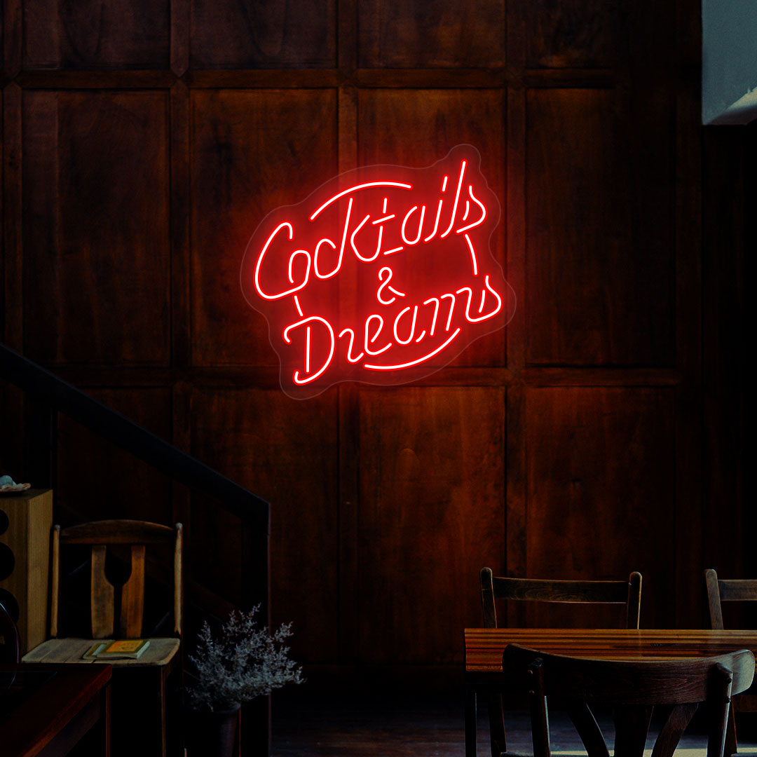 Cocktails and Dreams Neon Sign