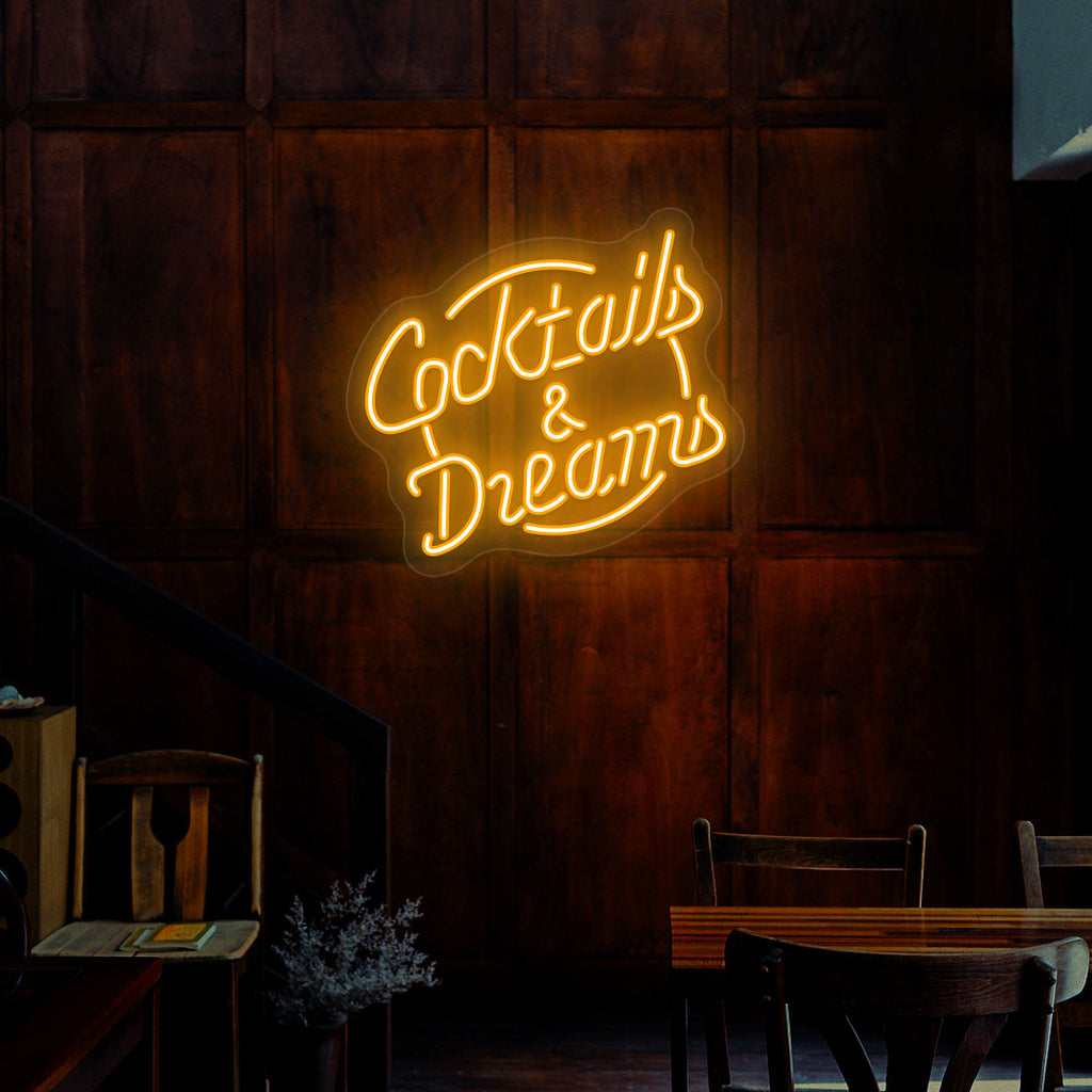 Cocktails and Dreams Neon Sign