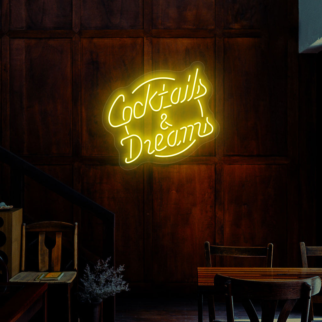 Cocktails and Dreams Neon Sign