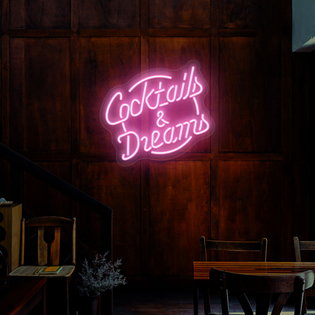 Cocktails and Dreams Neon Sign