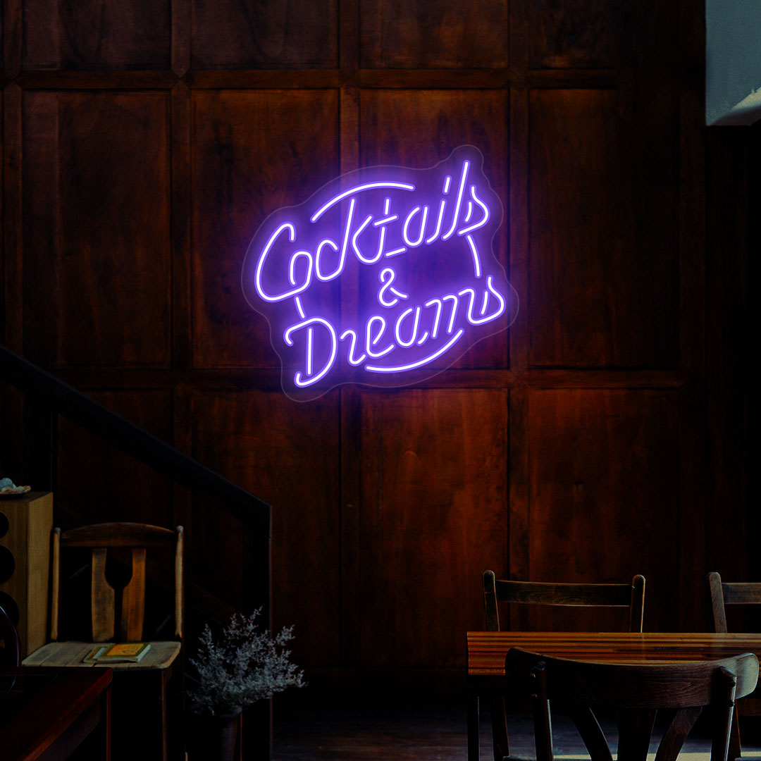 Cocktails and Dreams Neon Sign