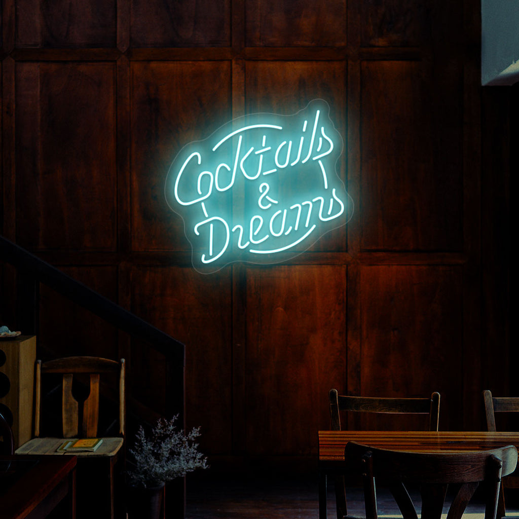 Cocktails and Dreams Neon Sign
