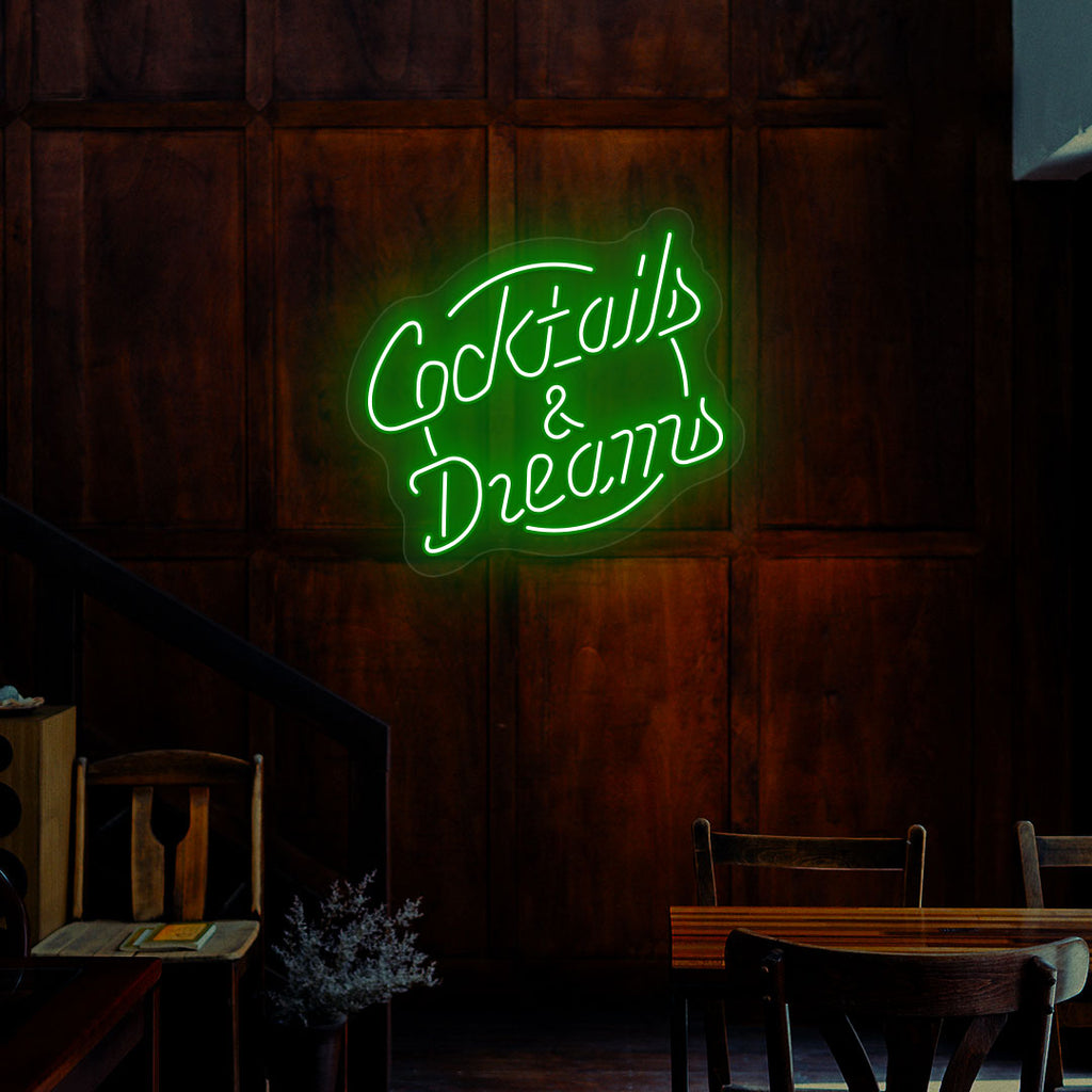 Cocktails and Dreams Neon Sign