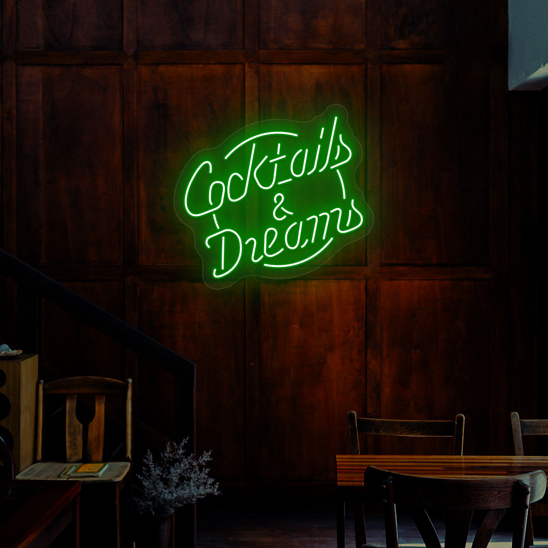 Cocktails and Dreams Neon Sign