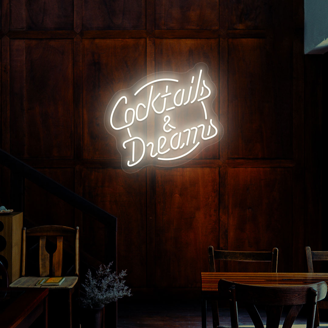 Cocktails and Dreams Neon Sign