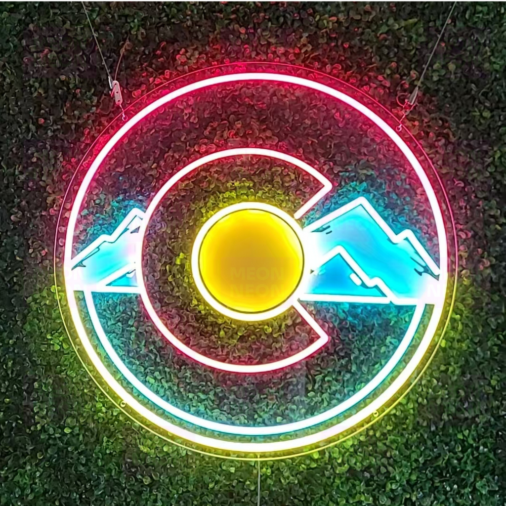 Colorado Mountain Logo Neon LED Sign