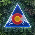 Colorado Mountains Triangle Neon LED Sign