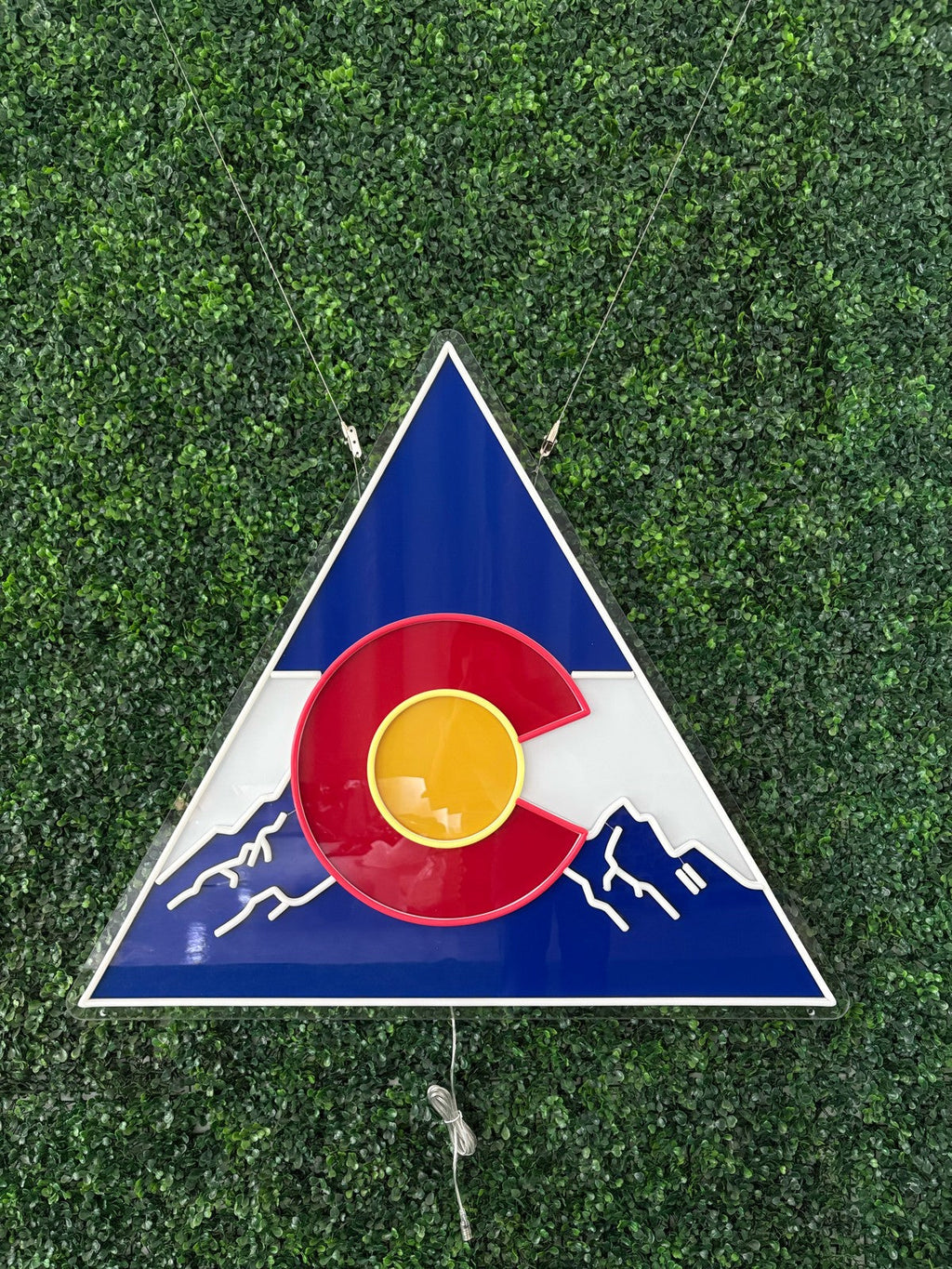 Colorado Mountains Triangle Neon LED Sign