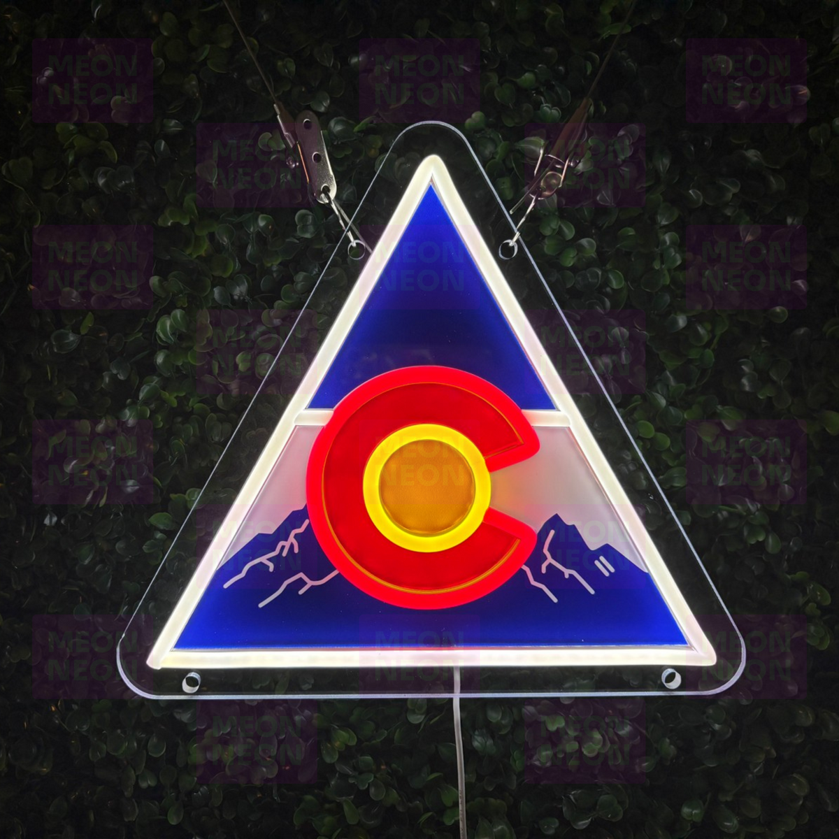 Colorado Mountains Triangle Neon LED Sign