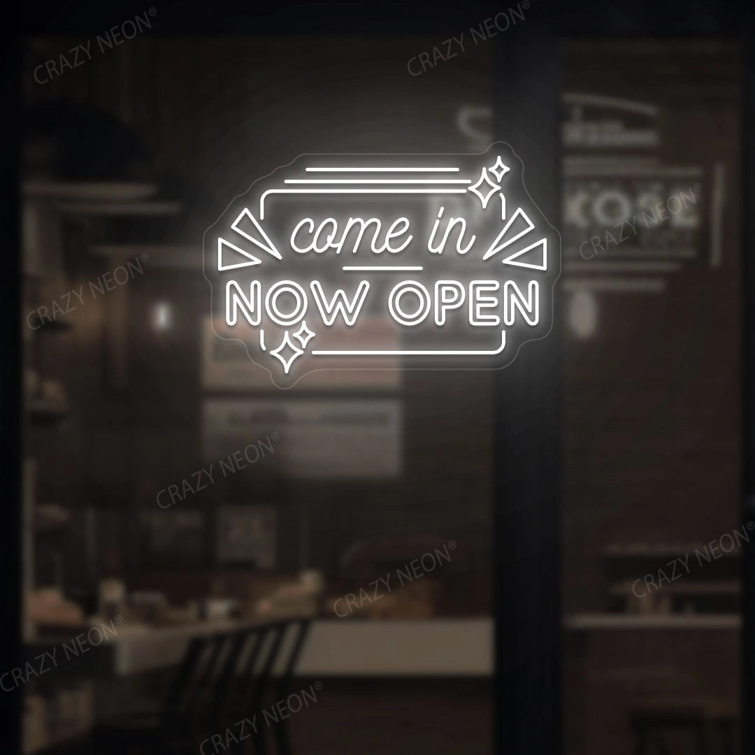Come in Now Open LED Neon Sign