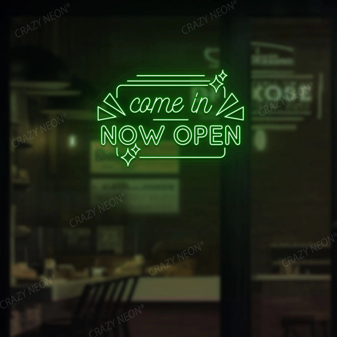 Come in Now Open LED Neon Sign