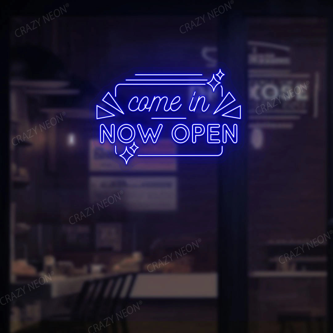 Come in Now Open LED Neon Sign