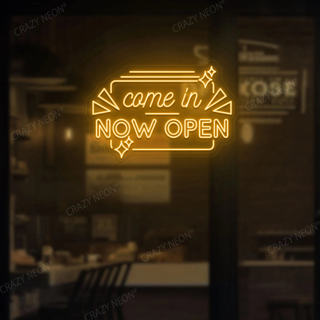 Come in Now Open LED Neon Sign