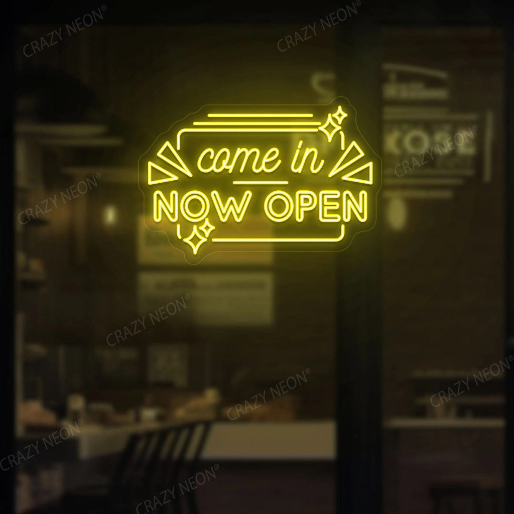Come in Now Open LED Neon Sign