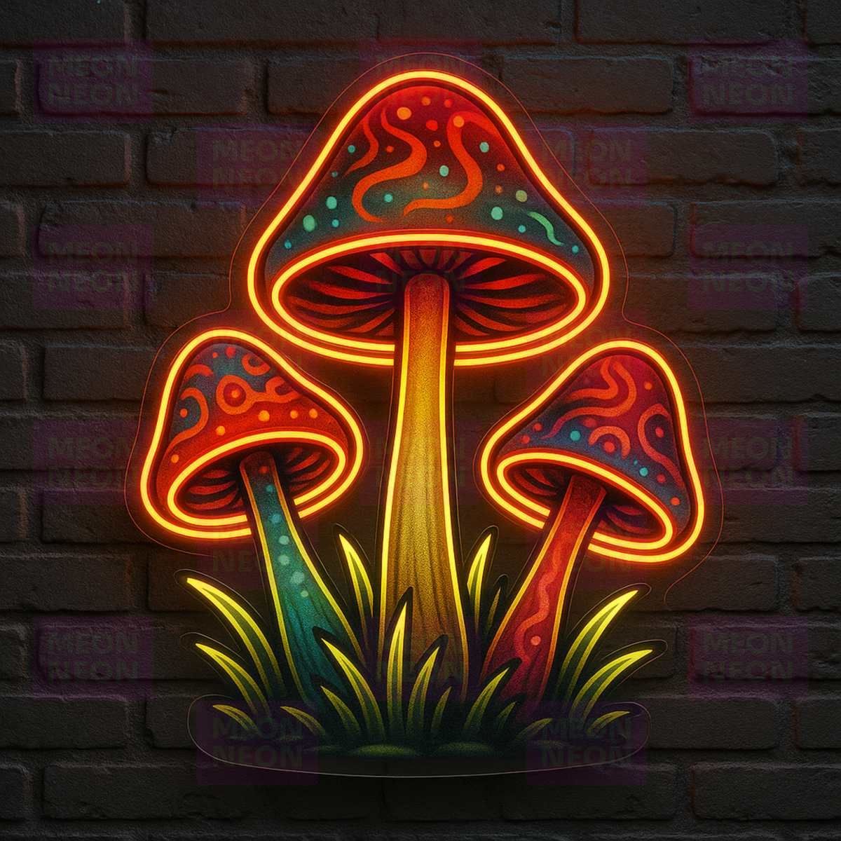 Cosmic Mushroom Garden LED Neon Sign