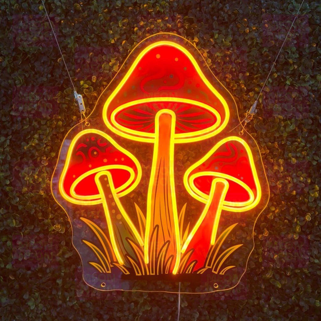 Cosmic Mushroom Garden LED Neon Sign