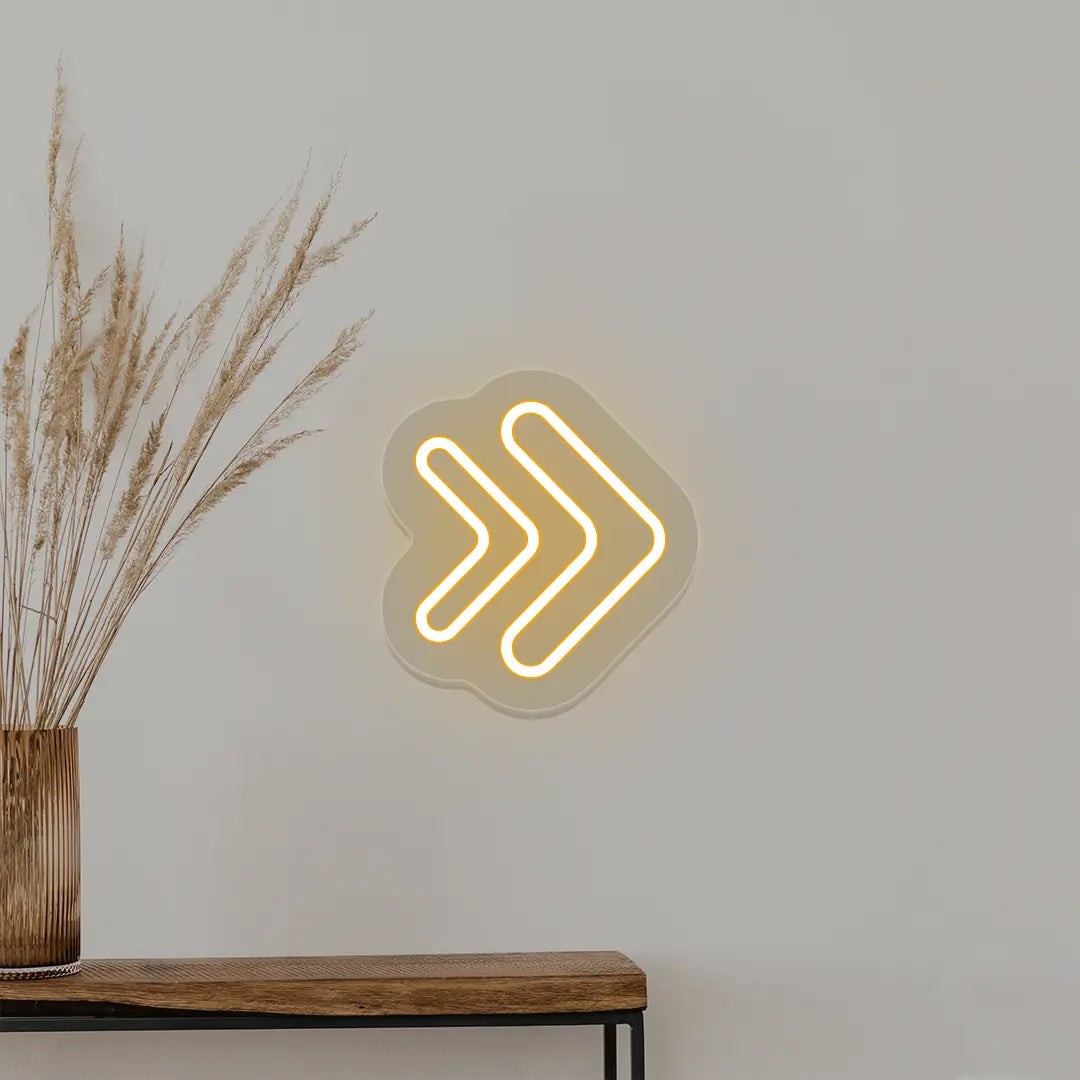Double Arrowhead Neon Sign