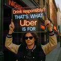 Drink Responsibly? That's What Uber Is For - LED Neon Sign