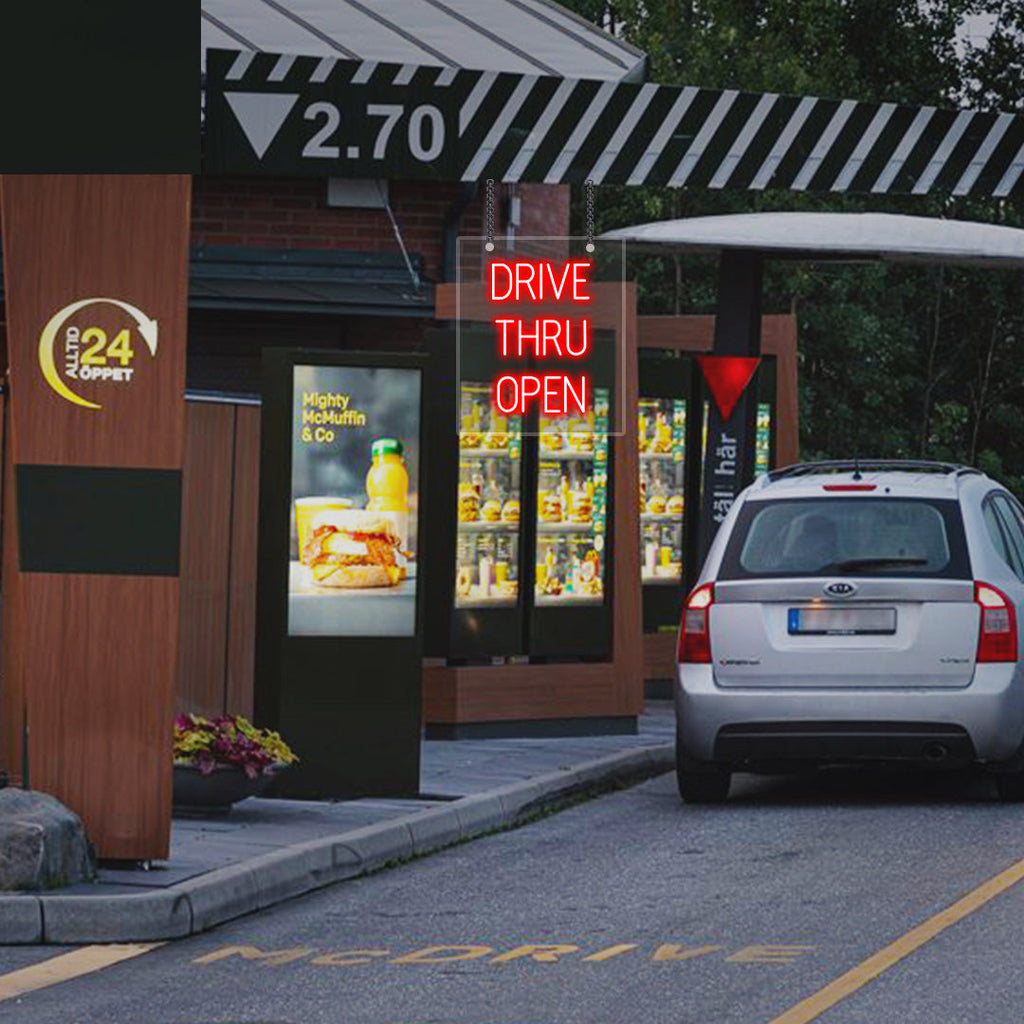 Drive Thru Open LED Neon Sign