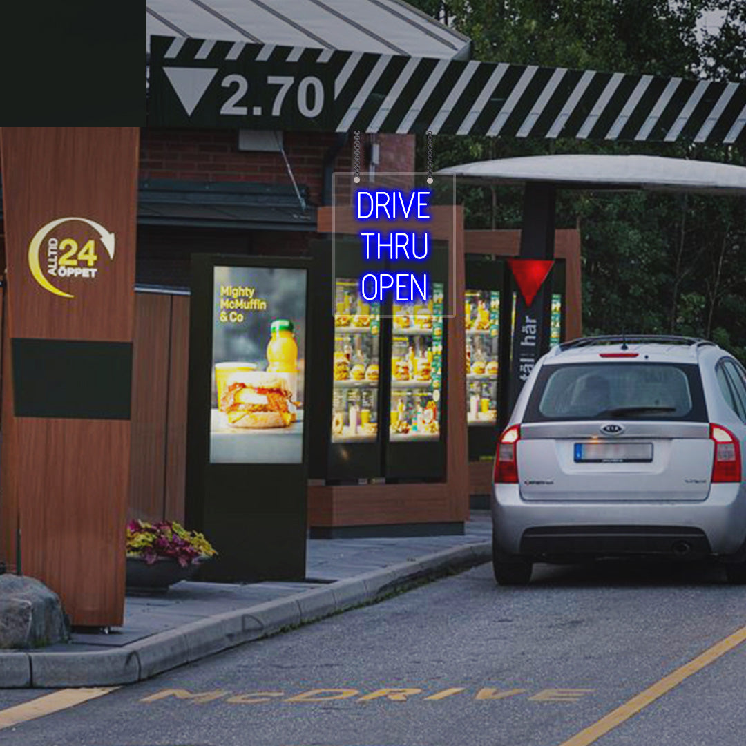 Drive Thru Open LED Neon Sign